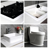 2 Adet Banyo Mutfak Lavabo Küvet Su Sızdırmaz Kenar Bant Sıvı Geçirmez 3.2 Metre