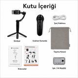 Pell M3 Alpro 3 Eksenli Akıllı AI Takip Özellikli Gimbal Telefon Sabitleyici