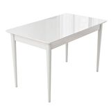 Lois Beyaz 72x112 Mdf Ahşap Ayaklı Kaliteli Sabit Mutfak Masası