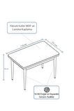 Tulca Serisi 70x110 Siyah Mermer Desen Mdf Masa Sabit Mutfak Masası