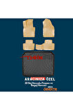 AUDİ A3 HB  Bagaj Havuzu 2006 + Bej 3D Havuzlu Paspas