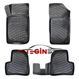 Peugeot 206 2007 Bagaj Havuzu + Siyah 3D Havuzlu Paspas