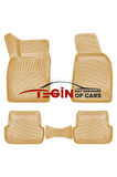 Audi A4 B7 2004-2008 3D Havuzlu Paspas Bej