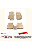 Renault Scenic 2 2003-2009 3D Havuzlu Paspas Bej