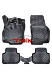 Audi Q3 2023 3D Havuzlu Paspas Siyah