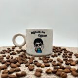 Seramik Kupa Mug Kızım da Kızım Oğlum da Oğlum Baskılı(2 Adet) 