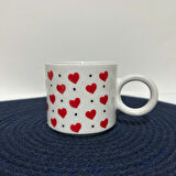 KIRMIZI KALPLİ BASKI KUPA