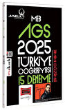 Yargı 2025 MEB-AGS Türkiye Coğrafyası 15 Deneme Çözümlü Anka Serisi - Turgay Kocakaya Yargı Yayınları