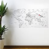 Yazılabilir Dünya Haritası Manyetik Duvar Stickerı 110 x 56 cm (2)