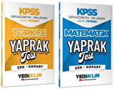 Yediiklim 2026 KPSS Lise Ortaöğretim Ön Lisans Türkçe + Matematik Yaprak Test 2 li Set Yediiklim Yayınları