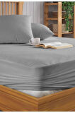 Set Gri Mikro Fitted Sıvı Geçirmez Alez ve 2 Adet Yastık Alezi