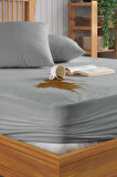 Formeya Pamukkale Gri Alez Mikro Fitted Sıvı Geçirmez Yatak Koruyucu Alez