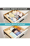 Akrilik Ayarlanabilir Çekmece Bölücü Düzenleyici Organizer 6 Adet