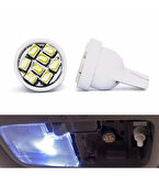 10 Adet Beyaz Renk T10 Park Ampulü Dipsiz Ampul Led Ampul 8 Ledli