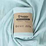 Huggy 4 Katlı %100 Pamuk 100x130 Müslin Bez, Müslin Örtü, Müslin Yenidoğan Bebek Battaniyesi