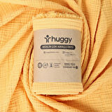 Huggy 4 Katlı %100 Pamuk 100x130 Müslin Bez, Müslin Örtü, Müslin Yenidoğan Bebek Battaniyesi