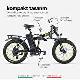 Strada Cycles E-Bro Hidrolik Disk Fat Bike Katlanabilir 20 Jant Elektrikli Bisiklet