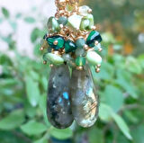 2487 Labradorit el yapımı küpe b