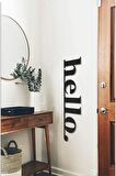 LEYLASER 3mm Ahşap Mdf Hello Duvar  Yazısı 40*13