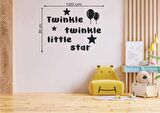 Leylaser 120*80 cm Twinkle Twinkle Little Star Ahşap Duvar Yazısı