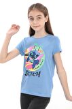 ORİJİNAL DISNEY STITCH SİMLİ BASKILI ÇOCUK T-SHIRT- 54937-MAVİ