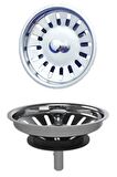 2 Adet Çöpmak Paslanmaz Çelik Sifon Süzgeci 8 Cm Lavabo Evye Süzgeci Lavabo Gider Süzgeci
