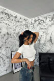 Beyaz - Crop Tshirt