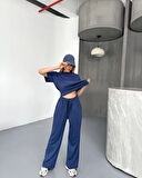 Lacivert - Cupra Kısa Kollu Modal Takım