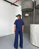 Lacivert - Cupra Kısa Kollu Modal Takım