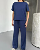 Lacivert - Cupra Kısa Kollu Modal Takım