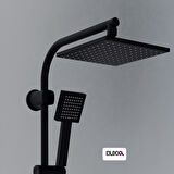 Duxxa Palace 700 Siyah Tepe Duş Seti D.175.7.MS