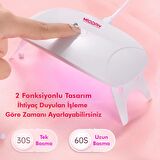 UV Led Tırnak Kurutucu 15w Çift Zaman Ayarlı Jel Tırnak Jel Oje ve Takma Tırnak Protez Kurutucu