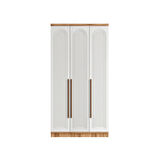 Ücretsiz Montaj - 100% MDF Rosa 3 Kapaklı Beyaz Gardırop - MDF Dolap - Elbise Dolabı