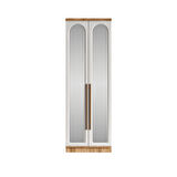 Ücretsiz Montaj - 100% MDF Flora 2 Kapaklı - Aynalı Beyaz Gardırop - MDF Dolap - Elbise Dolabı