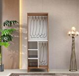 Ücretsiz Montaj - 100% MDF Paris 2 Kapaklı Beyaz Gardırop - MDF Dolap - Elbise Dolabı