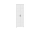 Ücretsiz Montaj - 100% MDF Milano 2 Kapaklı Beyaz Gardırop - MDF Dolap - Elbise Dolabı