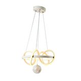 TT003TPL-BY TT Aydınlatma Sarmal Modeli Mat Beyaz ( Sarı Işık Led ) Mermer Desen Toplu Led Avize