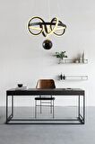 TT003TPL-SY TT Aydınlatma Sarmal Modeli Mat Siyah ( Gün Işığı Led ) Mermer Desen Toplu Led Avize