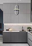 TT006-1-SY TT Aydınlatma Minyon Modeli ( Beyaz Işık Led ) Tekli Mat Siyah Led Avize