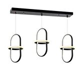 TT006-3S-SY TT Aydınlatma Minyon Modeli  ( Gün Işığı Led ) 3 lü Mat Siyah Sıralı Led Avize