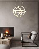 TT005-BY TT Aydınlatma Burgu Modeli ( Beyaz Işık ) Mat Beyaz Led Avize