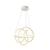 TT005-BY TT Aydınlatma Burgu Modeli ( Sarı Işık Led ) Mat Beyaz Led Avize