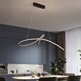 TT018-SY TT Aydınlatma İmza Modeli ( Beyaz Işık Led )  Mat Siyah Led Avize