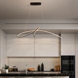 TT018-SY TT Aydınlatma İmza Modeli ( Beyaz Işık Led )  Mat Siyah Led Avize