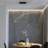 TT018-SY TT Aydınlatma İmza Modeli ( Sarı Işık Led )  Mat Siyah Led Avize