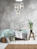 TT006-3Y-BY TT Aydınlatma Minyon Modeli ( Gün Işığı Led )  3 lü Mat Beyaz Yuvarlak Led Avize