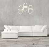 TT006-3S-BY TT Aydınlatma Minyon Modeli ( Beyaz Işık Led ) 3 lü Mat Beyaz Sıralı Led Avize