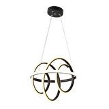 TT005-SY TT Aydınlatma Burgu Modeli ( Gün Işığı Led ) Mat Siyah Led Avize
