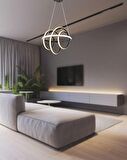 TT005-SY TT Aydınlatma Burgu Modeli ( Sarı Işık Led ) Mat Siyah Led Avize