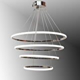 TT300-4 KR TT Aydınlatma Halka 4 lü Krom Kaplama ( Sarı Işık )  Led Avize